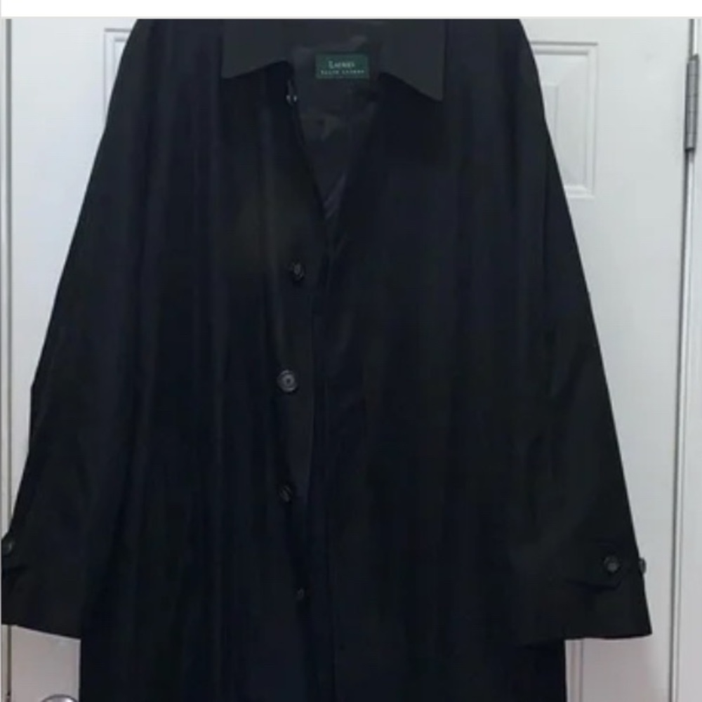 Ralph Lauren Double RL Black Trench Coat